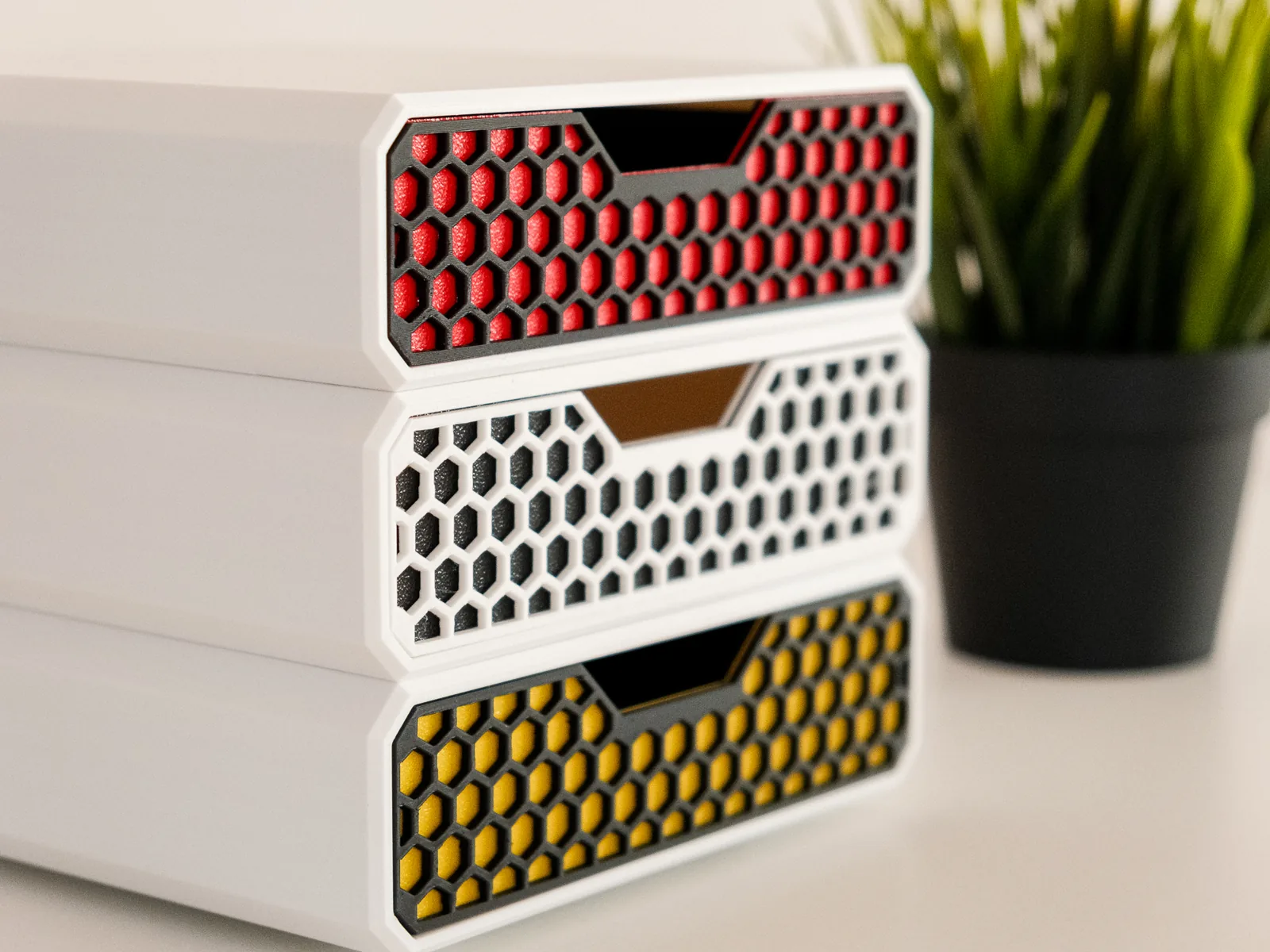 Cajonera apilable de escritorio impreso en 3D, foto 3