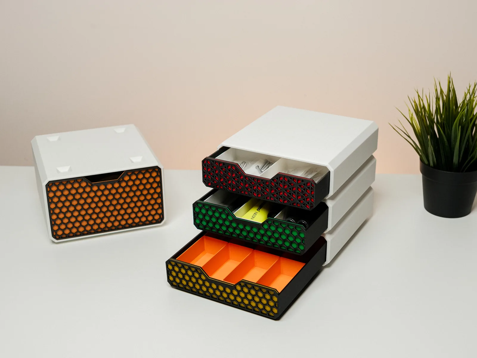 Cajonera apilable de escritorio impreso en 3D, foto 5