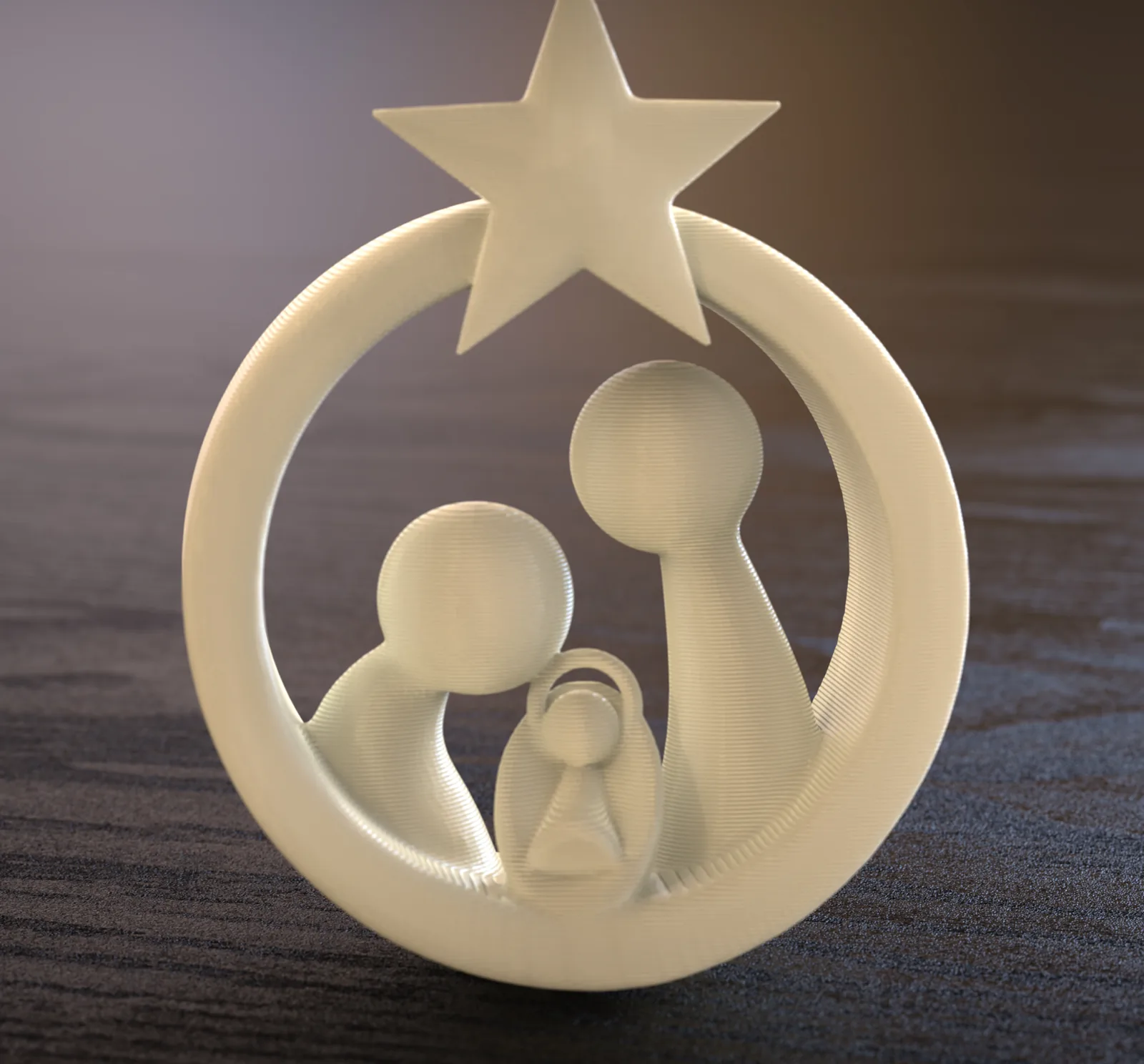 Adorno de árbol: nacimiento con estrella impreso en 3D, foto 3