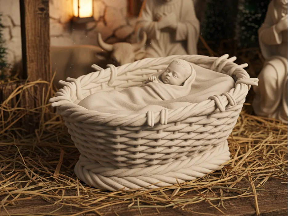 Cuna del Niño Jesús para pesebre