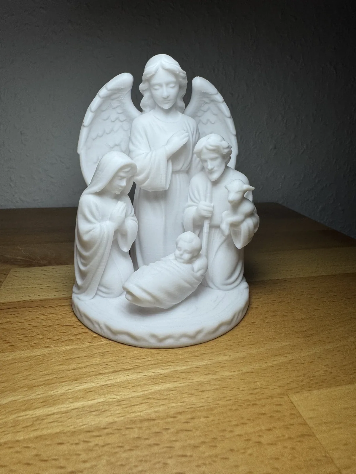 Presépio com anjo para luz LED impresso em 3D, foto 4