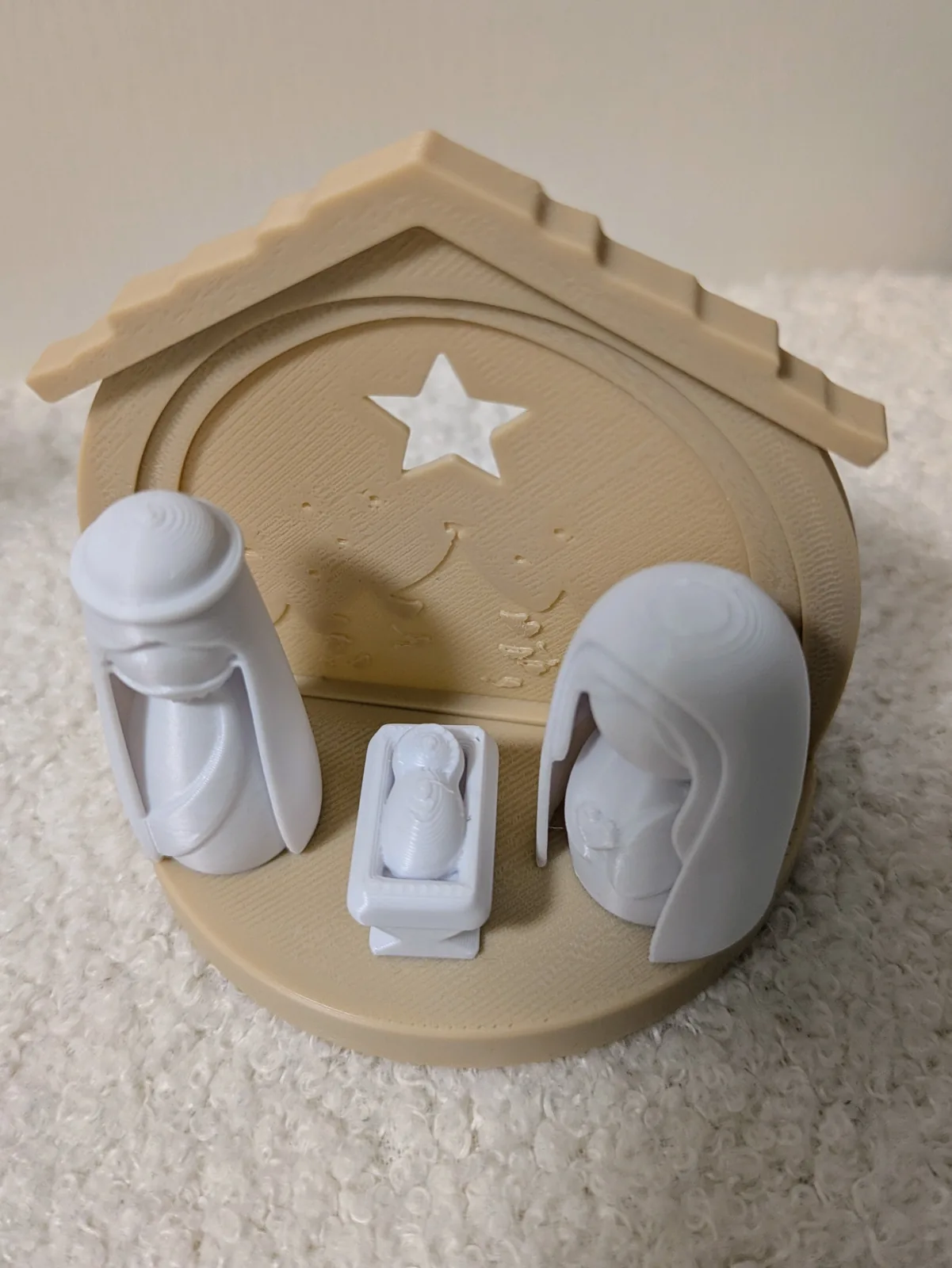 Pesebre luminoso con bosque oculto (grande) impreso en 3D, foto 3