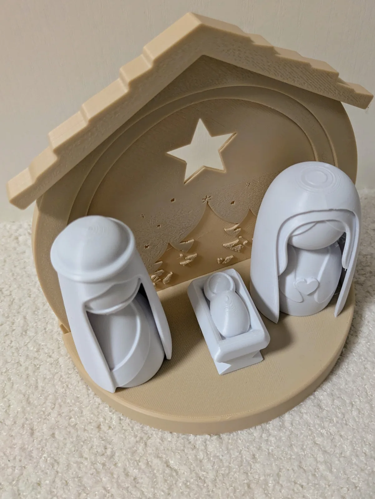 Pesebre luminoso con bosque oculto (grande) impreso en 3D, foto 4