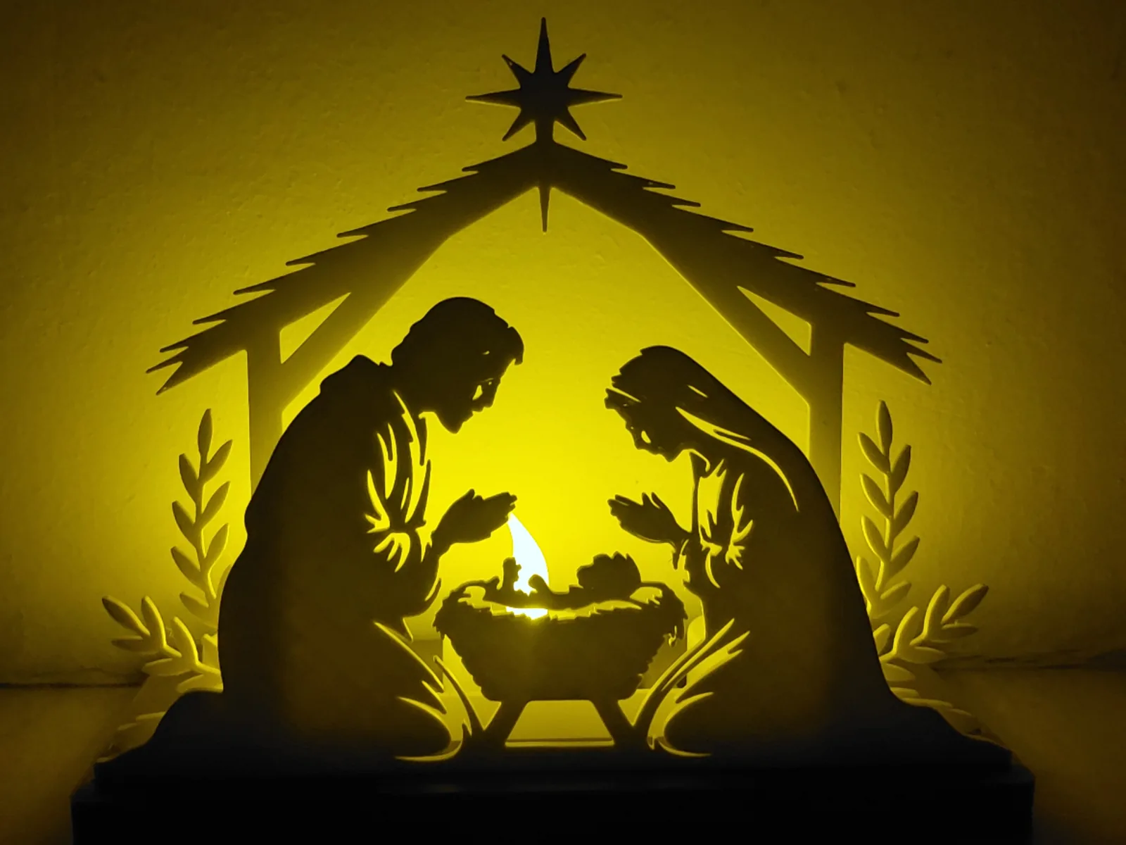 Pesebre silueta para vela LED