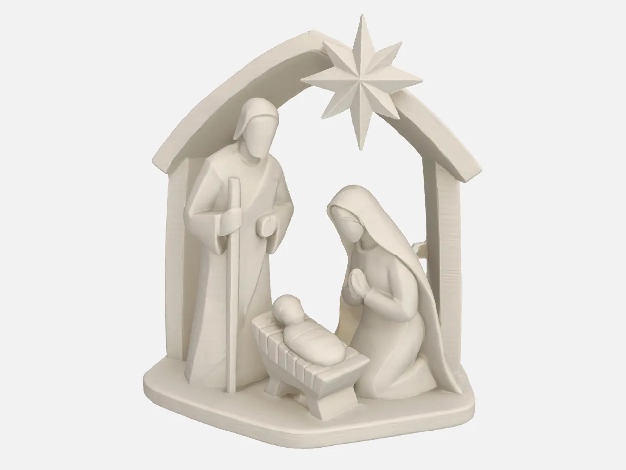 Sagrada Familia con establo y estrella impreso en 3D, foto 4