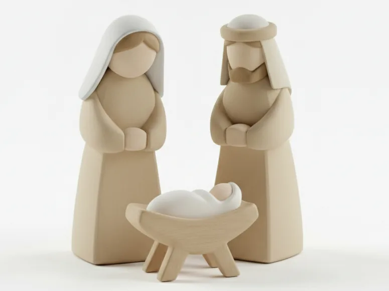 Sagrada Familia Japandi con cuna