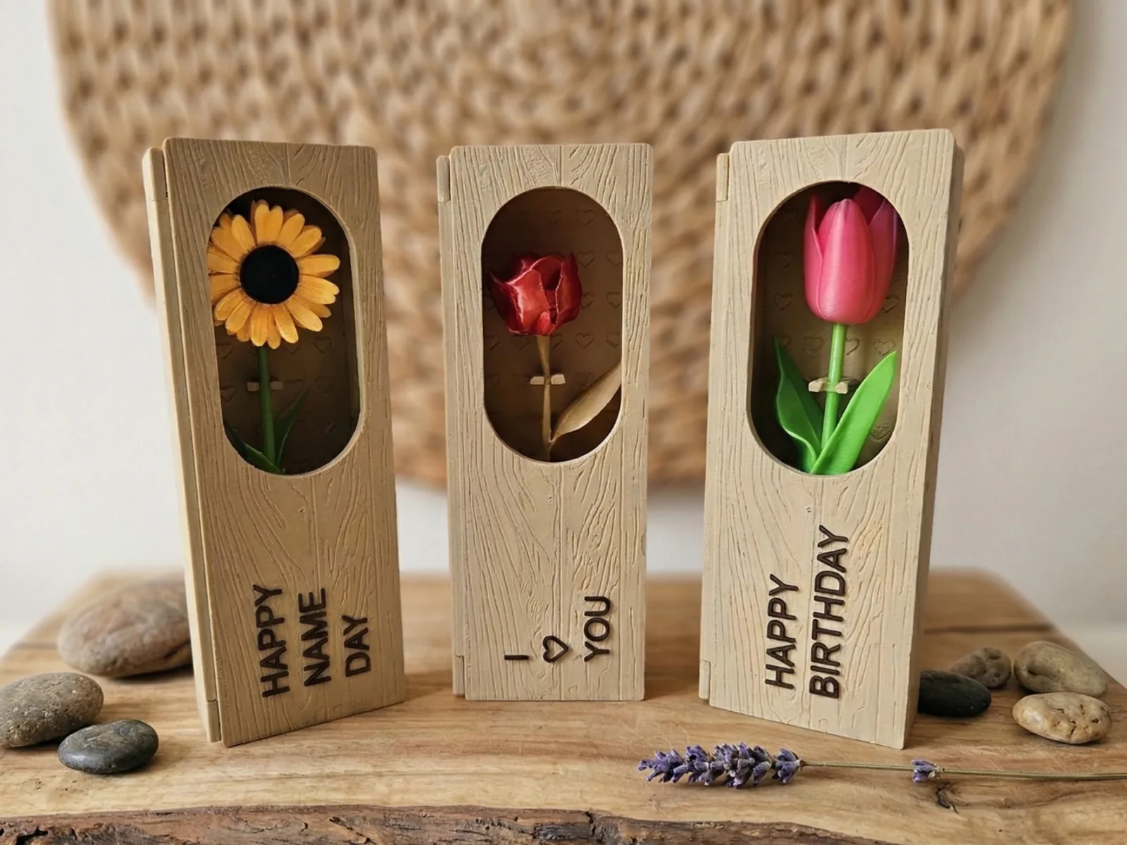 Caja para flor de regalo impreso en 3D, foto 3