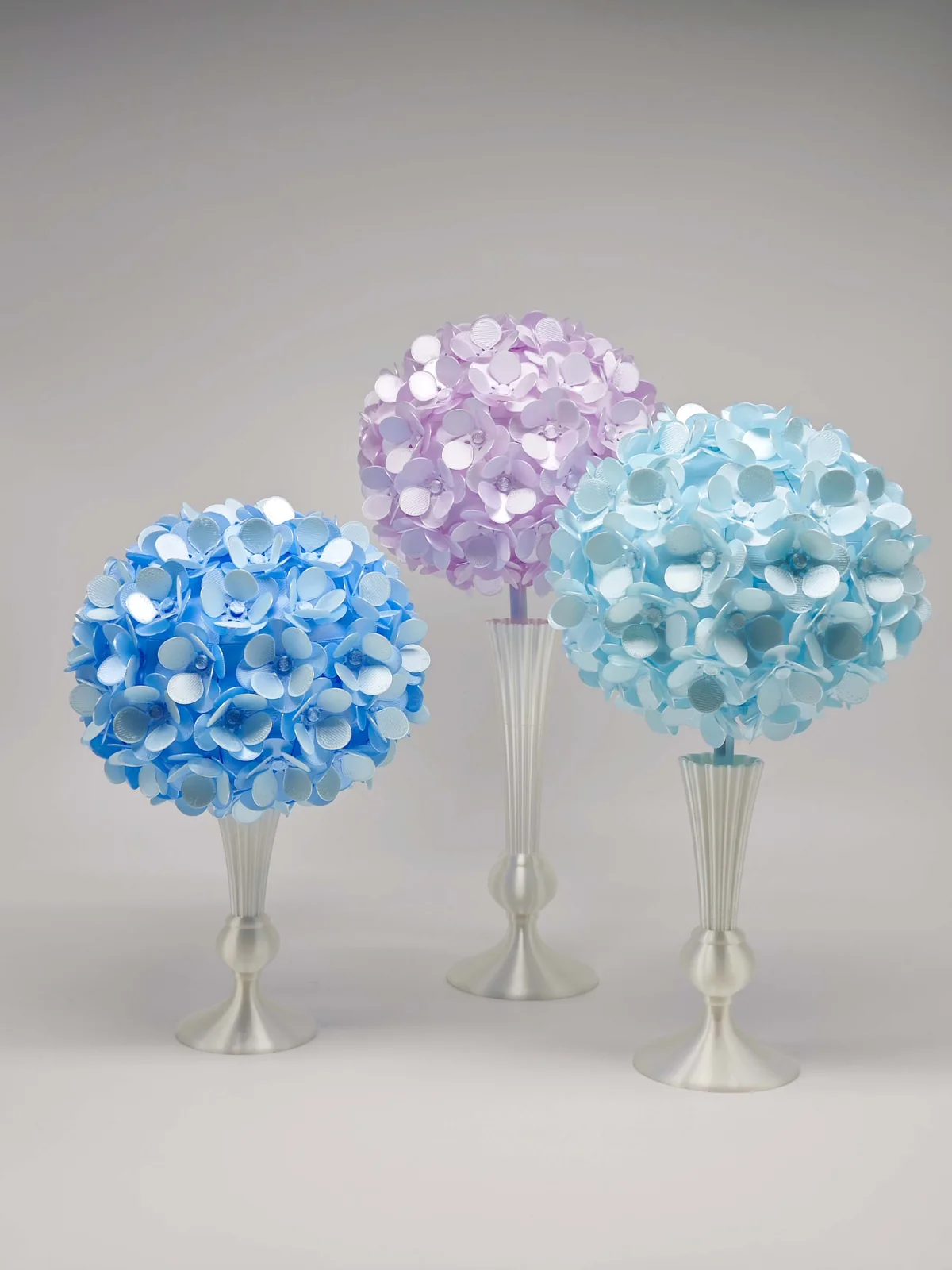 Hortensia decorativa impreso en 3D, foto 2