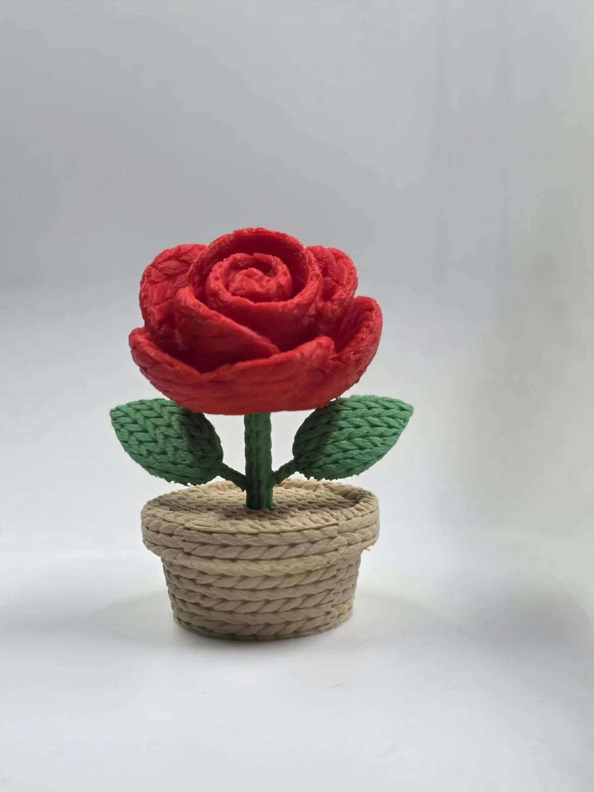 Rosa tejida en matera impreso en 3D, foto 2