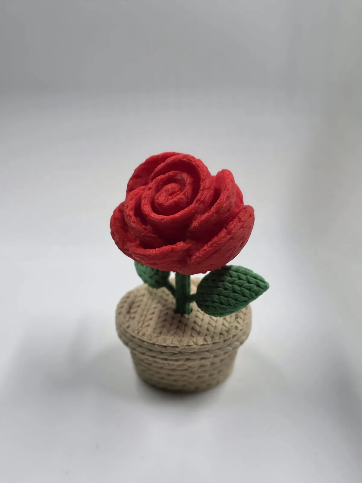 Rosa tejida en matera impreso en 3D, foto 4