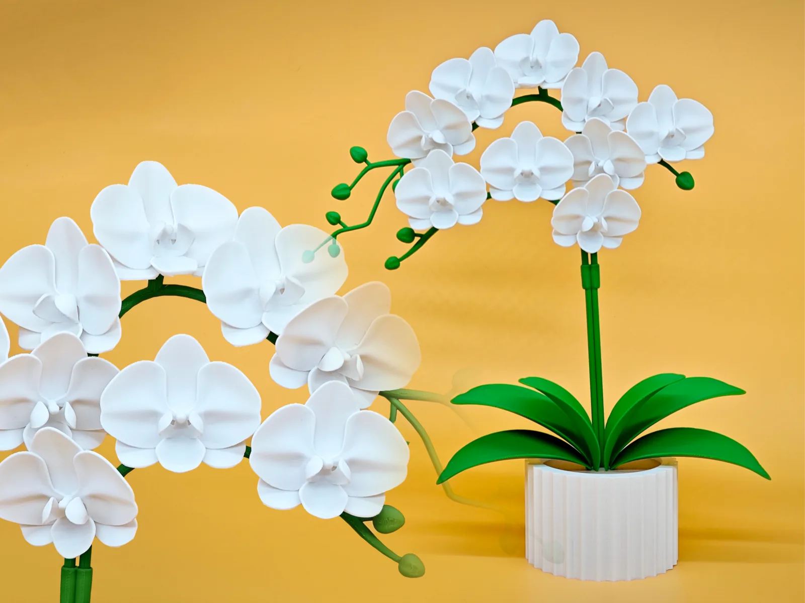 Orquídea en matera impreso en 3D, foto 3