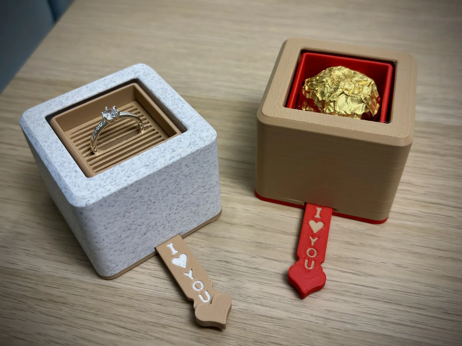 Caja sorpresa para anillo impreso en 3D, foto 4