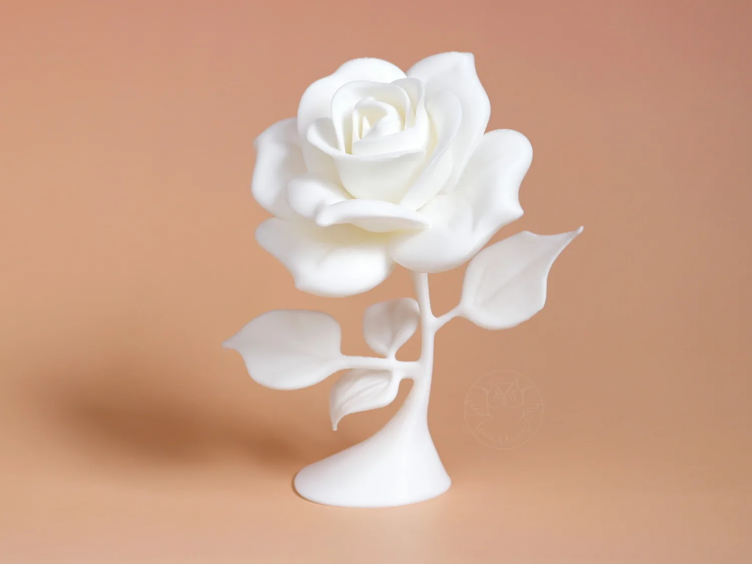 Rosa escultura decorativa impreso en 3D