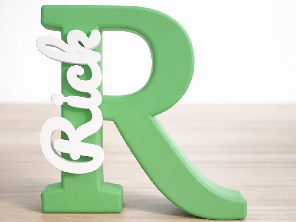 Letra Inicial com Nome impresso em 3D, foto 4