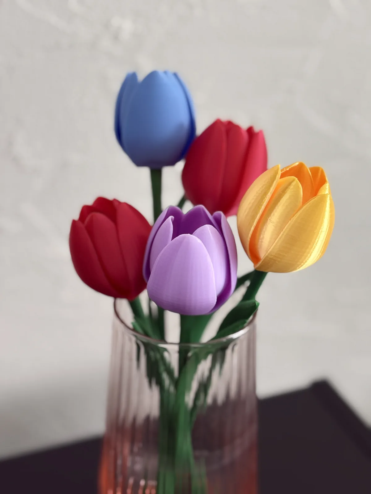 Tulipa com Haste e Folhas impresso em 3D, foto 3