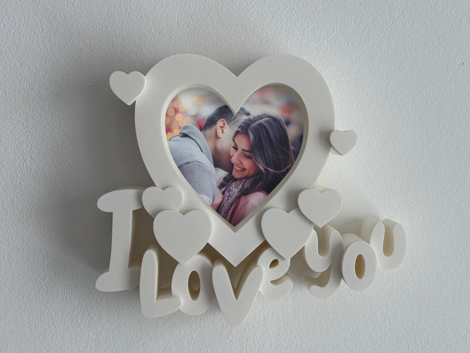 Porta-Retrato Coração Te Amo impresso em 3D, foto 3