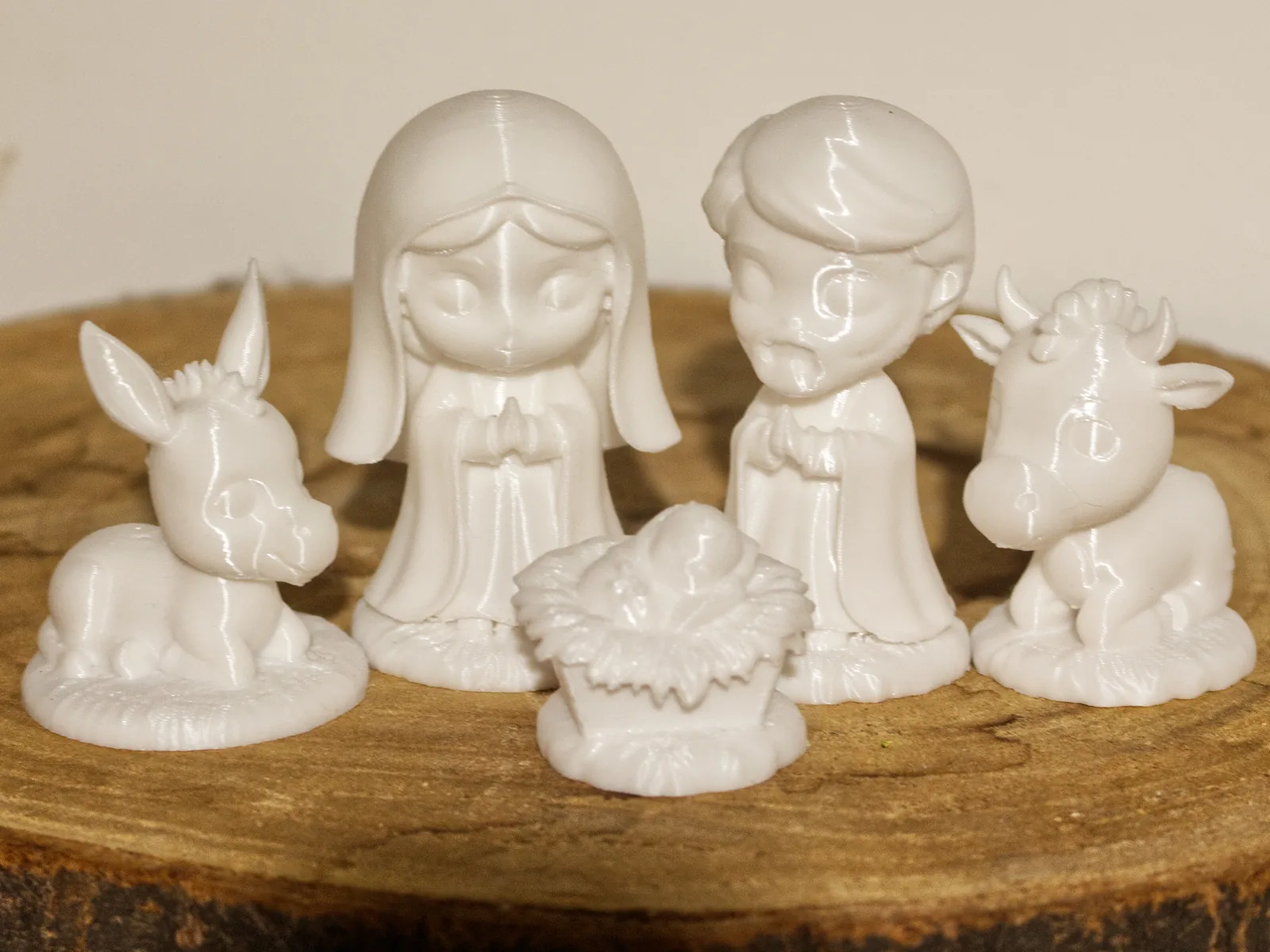 Niño Jesús en el pesebre, miniatura impreso en 3D, foto 3