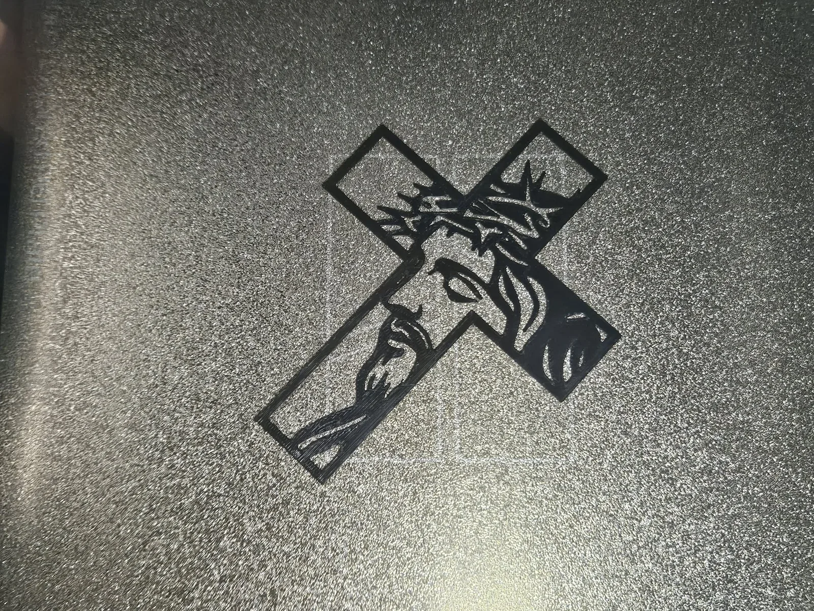 3D printed Cross Wall Art with the Face of Christ, photo 3