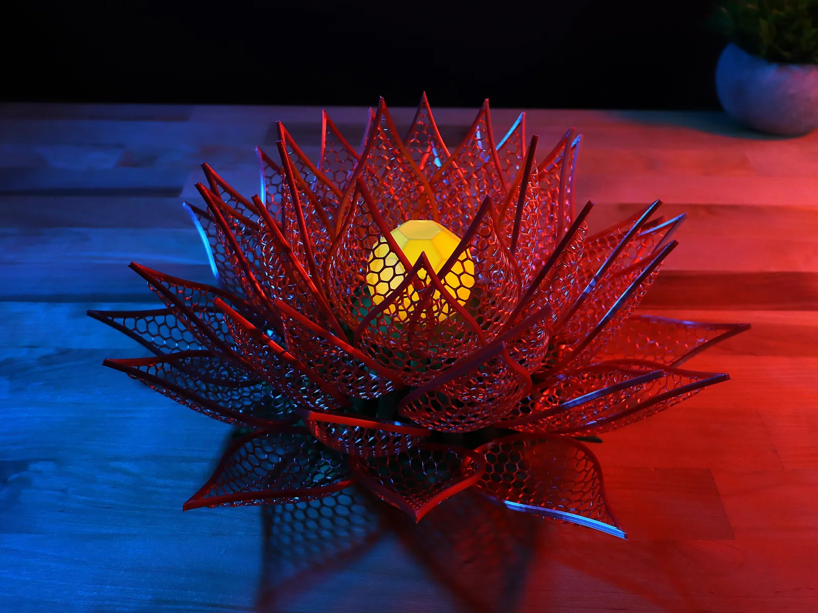 3D printed Lotus Flower Lamp, photo 3