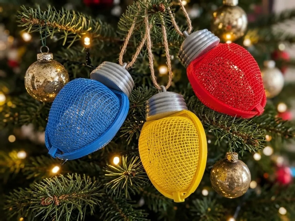 Christmas Light Bulb Candy Holder