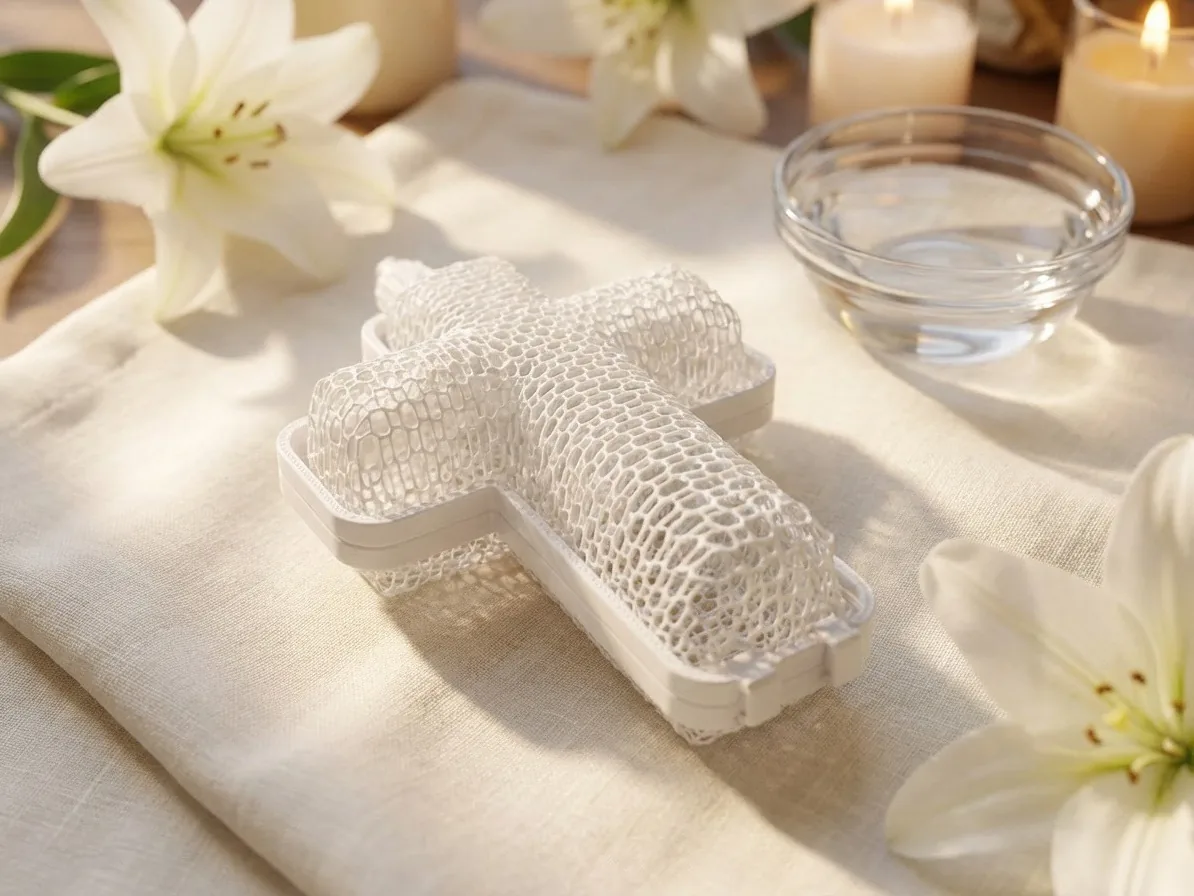 Mesh Keepsake Cross